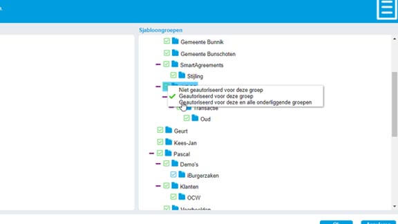 In SmartControl worden de gebruikersrechten beheerd