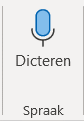 In MS Word is een dicteerfunctie beschikbaar