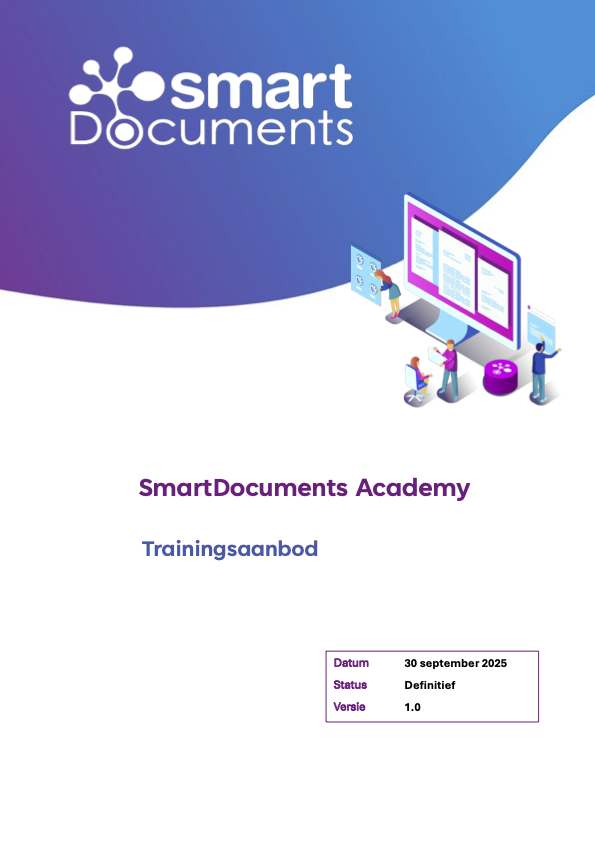 Trainingsaanbod SmartDocuments Academy